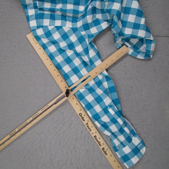 Bonobos Shirt Mens XL Slim Fit Blue Check Long Sleeve Button Up Casual Work - Picture 8 of 10